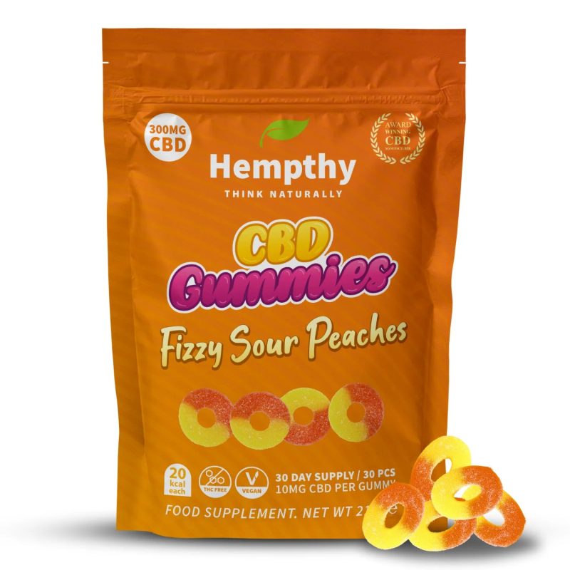 HempthyFizzySourPeachesCBDGummies300mg